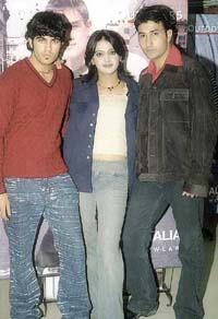 Models in anti-chill winter wear