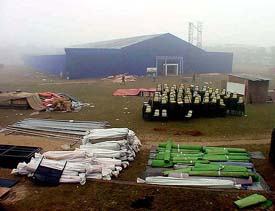 A view of the fog-bound venue of the 91st session of the Indian Science Congress at Panjab University campus