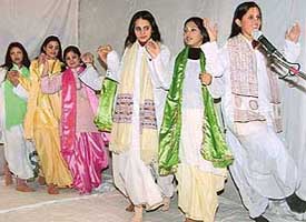ISKCON devotees perform an epic dance drama on the New Year eve at Hare Krishna Dham in Sector 36