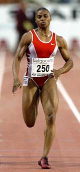 US double world sprint champion Kelli White, who along with five other American athletes has tested positive for the stimulant modafinil