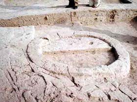 A 5,000-year-old well of the Harappan era found during excavations near Bhirdana village in Fatehabad