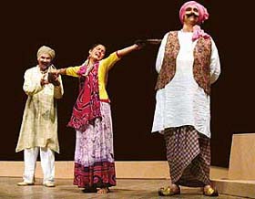 A scene from �Dulari Bai�, which was staged at Tagore Theatre in Chandigarh