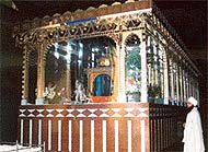 The solitaire-studded "palki" which remained indoors at Siahar villlage