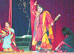 One of the many powerful sequences that featured in "Masya di raat", that marked the conclusion of the three-day Punjabi theatre festival, organised by Kendri Punjabi Rangmanch Sabha at Tagore Theatre.