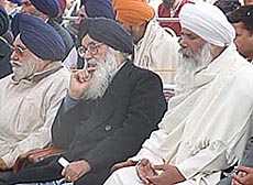 President of Shiromani Akali Dal, Mr Parkash Singh Badal at the inauguration of Dasmesh Parivar International School at village Aima Kalan in Amritsar on Tuesday