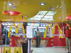 The Plush McDonald�s outlet in Fun Republic, Mani Majra, beckons foodies. 