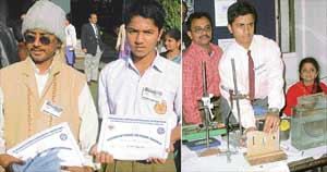 Students who were awarded at the science congress at IMTECH in Chandigarh on Wednesday