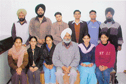 The members of the Chandigarh contingent which will take part in the National Youth Festival to be held at Jamshedpur.