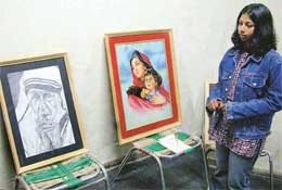Ashwati displays her paintings