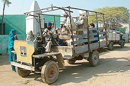 The only mode of transport in village Mehdipur