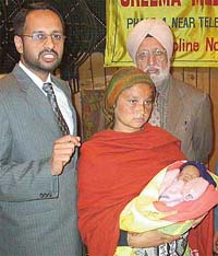 Dr Cheema explains the cure of neo-natal jaundice at a press conference in Mohali