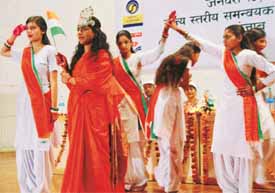 Girls perform at the inauguration of the oil and gas conservation fortnight at NIPER in Mohali