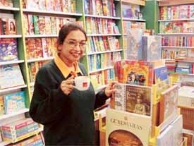 Ms Sudipta Sen Gupta, head, Cafe Coffee Day, at the opening of book cafe section in Sector 35, Chandigarh