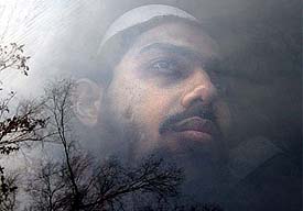 Pakistani prisoner Mohammad Wahiz on board a bus in Kabul