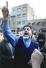 Nearly 50 Iranian hardliners protest after Friday prayers in Tehran