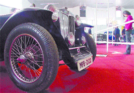 An antique exhibit at the 7th Auto Expo being held at Pragati Maidan in the Capital.