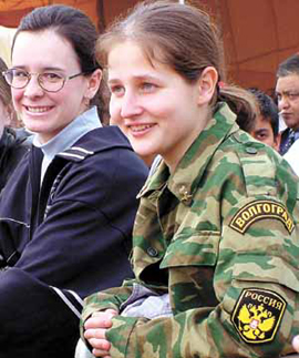 NCC cadets from abroad at a horseshow in the Capital on Sunday.