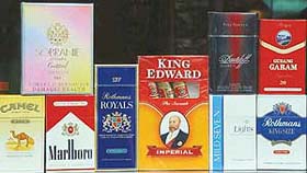 Contraband cigarettes are easily available in the city
