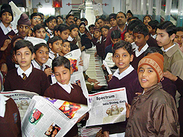 Students of SA Jain Senior Secondary School, Ambala city, visit The Tribune office in Chandigarh 