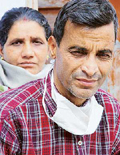 Kashi Nath and his wife, who have come to Chandigarh all the way from Nepal for treatment.