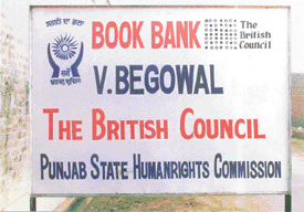 The first book bank in Punjab established in collaboration with the British Council and the Punjab State Human Rights Commission
