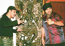 Singers Sukhdev and Gunjit at a hotel in Sector 22, Chandigarh, on Friday. 