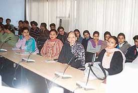 A seminar on ��Gateway to information technology�� in progress at Government College, Sector 46