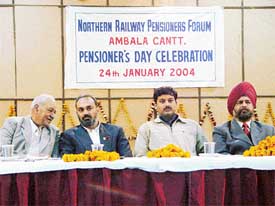 The Northern Railway Pensioners Forum observes Pensioners Day in Ambala