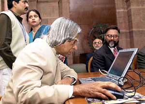 President APJ Abdul Kalam launches his re-designed website www.presidentofindia.nic.in at Rashtrapati Bhavan