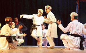 Children perform at the third annual programme Parivar Milan of The Tribune Employees HP Helpline Cultural and Welfare Society at Tagore Theatre in Chandigarh on Monday.