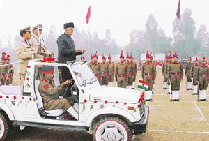 Republic Day parade being held in Ambala. 