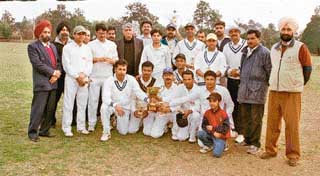 The team of Government Medical College, Sector 32, which won the Inter-Institutional Cricket Tournament