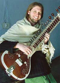 American-born Chris Hale plays on the sitar on his visit to Chandigarh