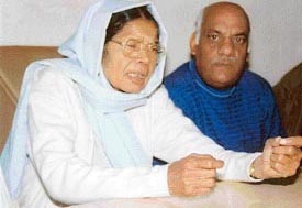 Congress leader and former Lieut-Governor of Pondicherry, Ms Chandrawati, an observor for the Ludhiana parliamentary constituency