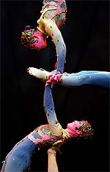 Members of the Chinese National Circus perform during the debut of their spectacle entitled ZENsation in Mallorca