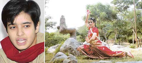 Talented Kriti Puri strikes a dance mudra (right)