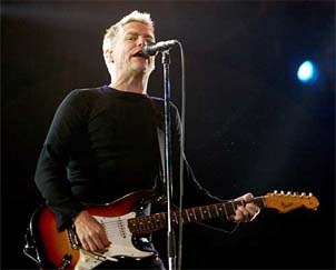 Canadian pop icon Bryan Adams performs at a concert in New Delhi 