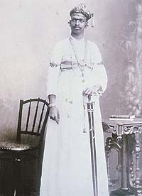 Portrait of a Hyderabad noble, Rai Lakshmanraj, by Deen Dayal