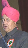 Himachal Chief Minister Virbhadra Singh addresses the annual day function of Blue Star Public School at Hamirpur 