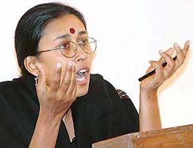 Ms Nandini Sunder from the Department of Law and Governance, JNU, Delhi, at a discussion