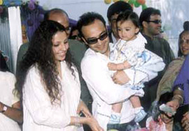 Singer Shael seen with wife Apsara and daughter Sohanaa, celebrating her first birthday. The singer also announced his new album, which will have Bangla melodies.