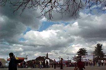 Dark clouds hover over Shimla
