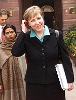 US Assistant Secretary of State for South Asia Christina Rocca comes out of South Block