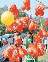 It was hearts all the way at the Valentine�s Day celebrations in Chandigarh
