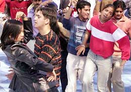 Youngsters celebrate Valentine's Day in New Delhi