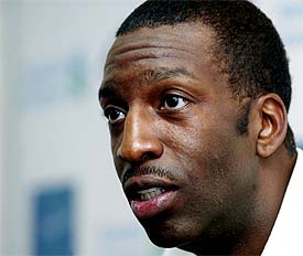 Legendary US athlete Michael Johnson speaks to mediapersons in Mumbai 