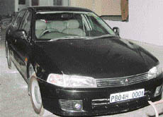 The Lancer car that allegedly hit and killed a person in Sector 33 on Tuesday at the Sector 34 police station