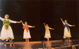 A dance performance by disciples of Dr Daisy Walia at the Festival of Young Dancers at Tagore Theatre on Thursday.