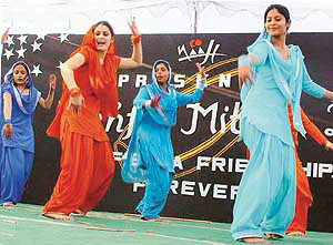 Students of NIIFT on the concluding day of NIIFT festival in Mohali on Thursday. 
