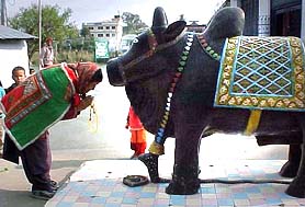 A Buddhist woman at Ravalsar near Mandi